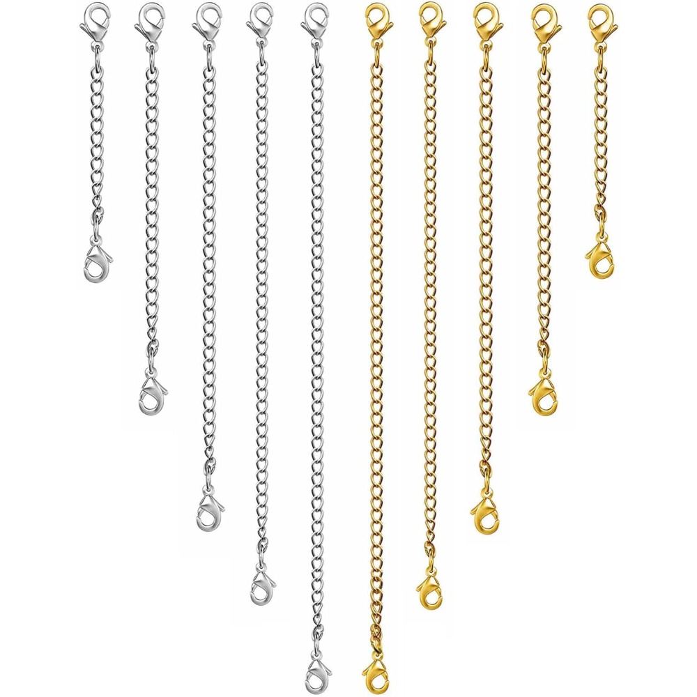 Jewelry Making Brass - 10 Extensores de Cadena para Collares