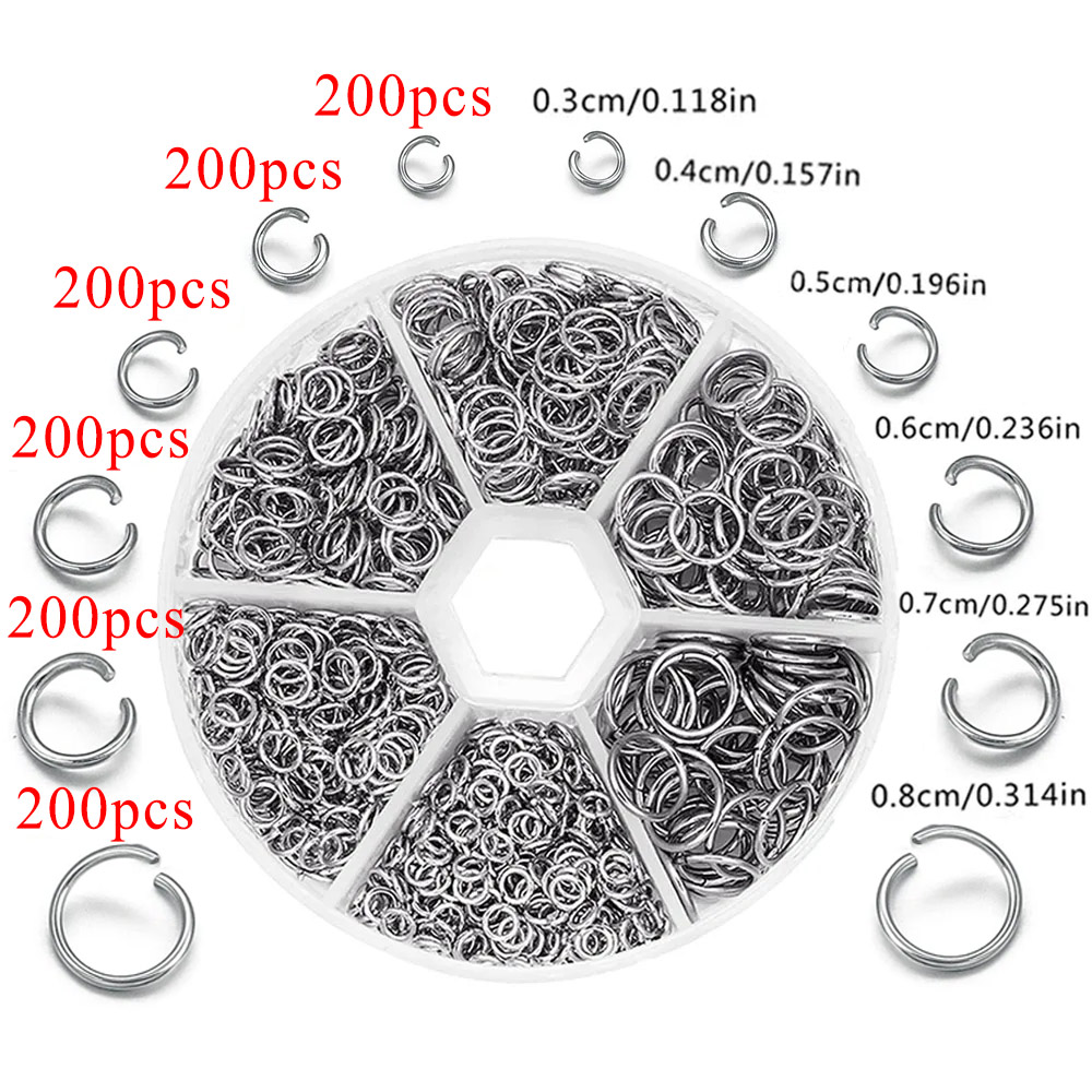 Jewelry Making Closed Jump Rings - 1200 Uds. Anillos de salto de