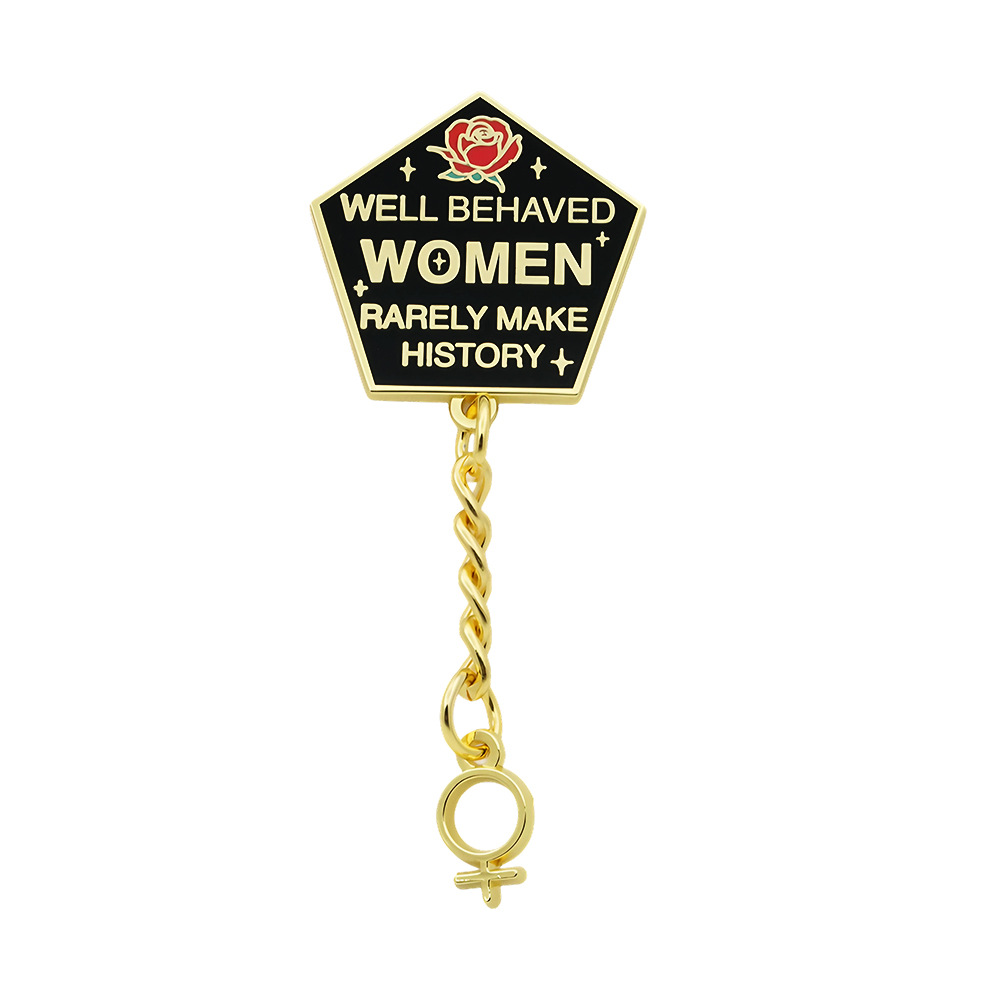 Jewelry Making History - 1PC Pin de esmalte feminista con