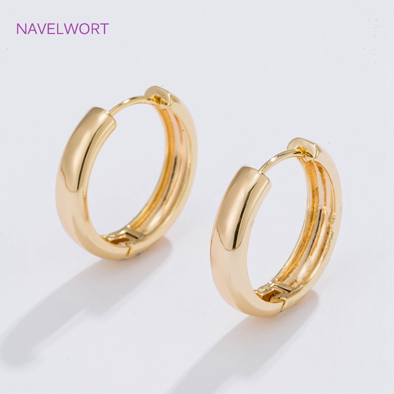 Jewelry Making Ideas - Pendientes de aro circulares chapados en