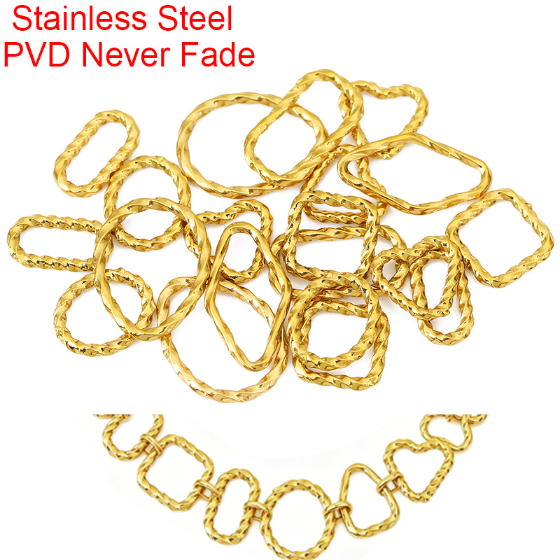 Jewelry Making Closed Jump Rings - 10 piezas de acero inoxidable, anillos