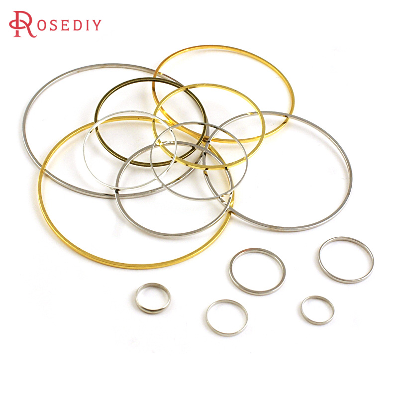 Jewelry Making Closed Jump Rings - Anillos cerrados redondos de latón, de