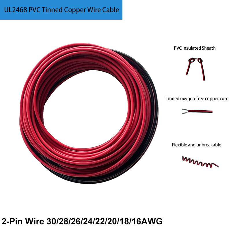 UL2468 Cable de 2 pines de PVC - Wire 22 Gauge Copper reseña y precio