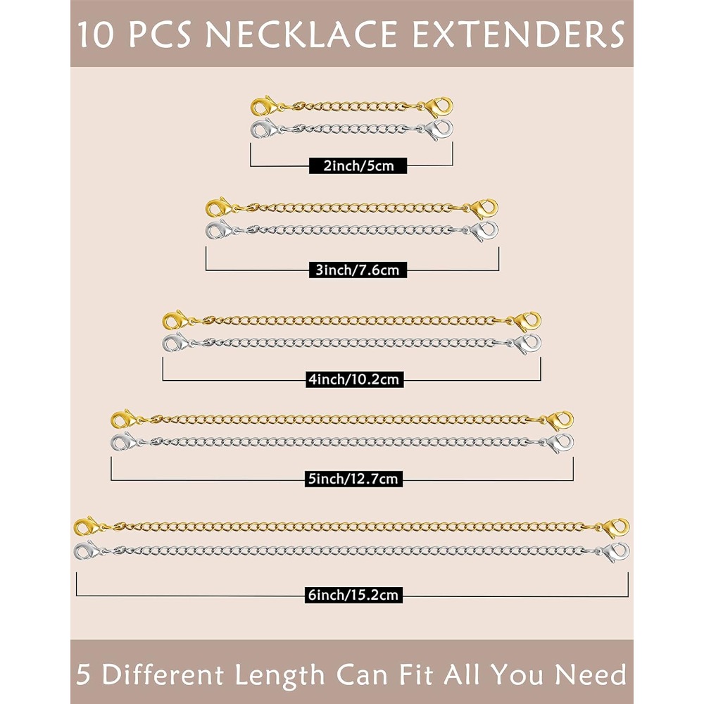 10 Extensores de Cadena para C - Jewelry Making Brass reseña y precio