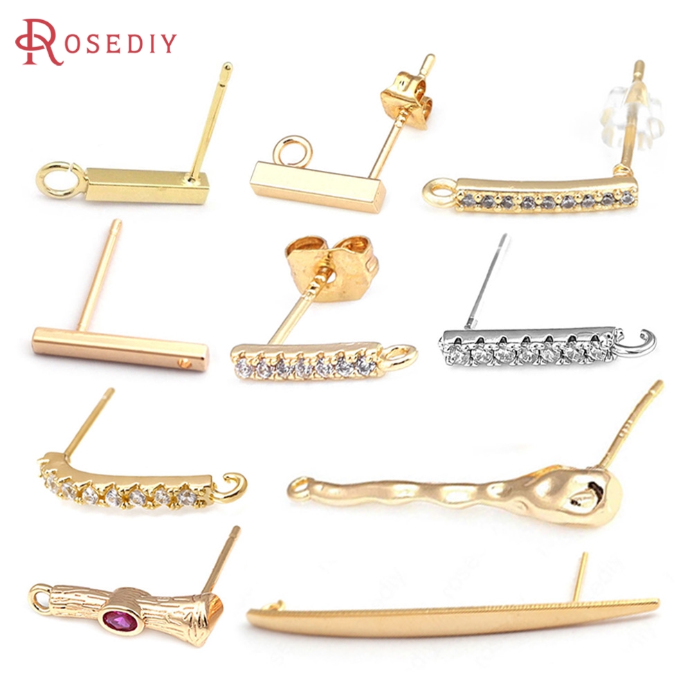 Pendientes de poste rectangula - Jewelry Making Earring Supplies reseña y precio