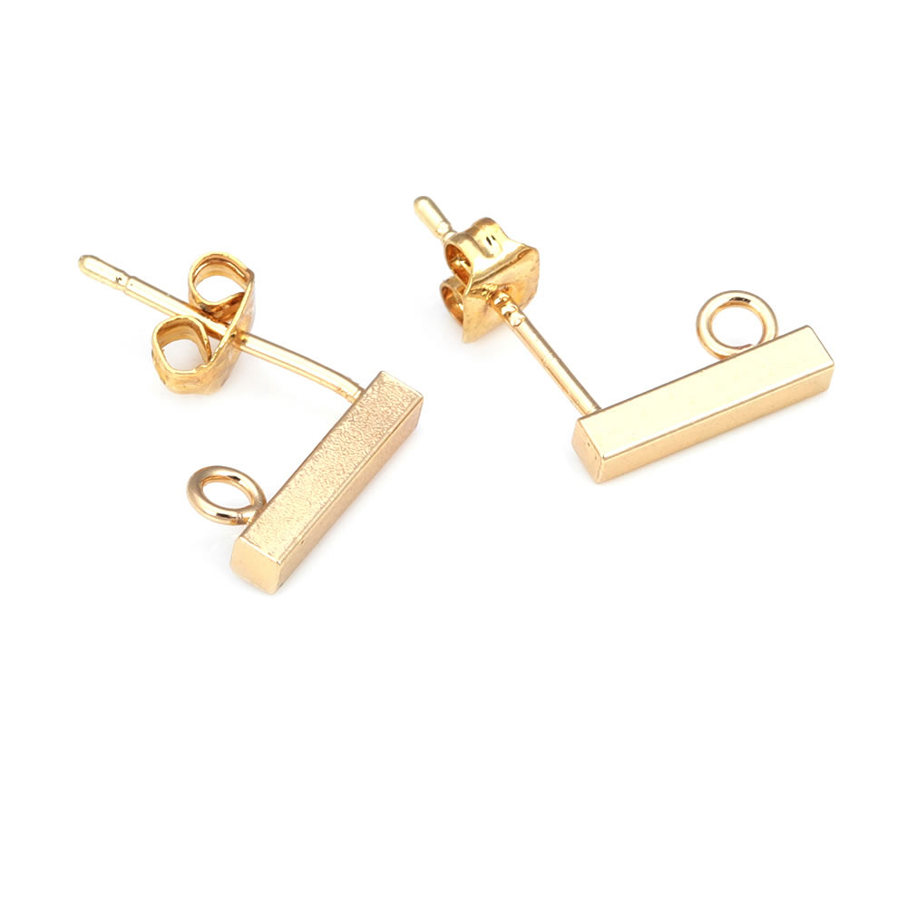 Pendientes de poste rectangula - Jewelry Making Earring Supplies reseña y precio