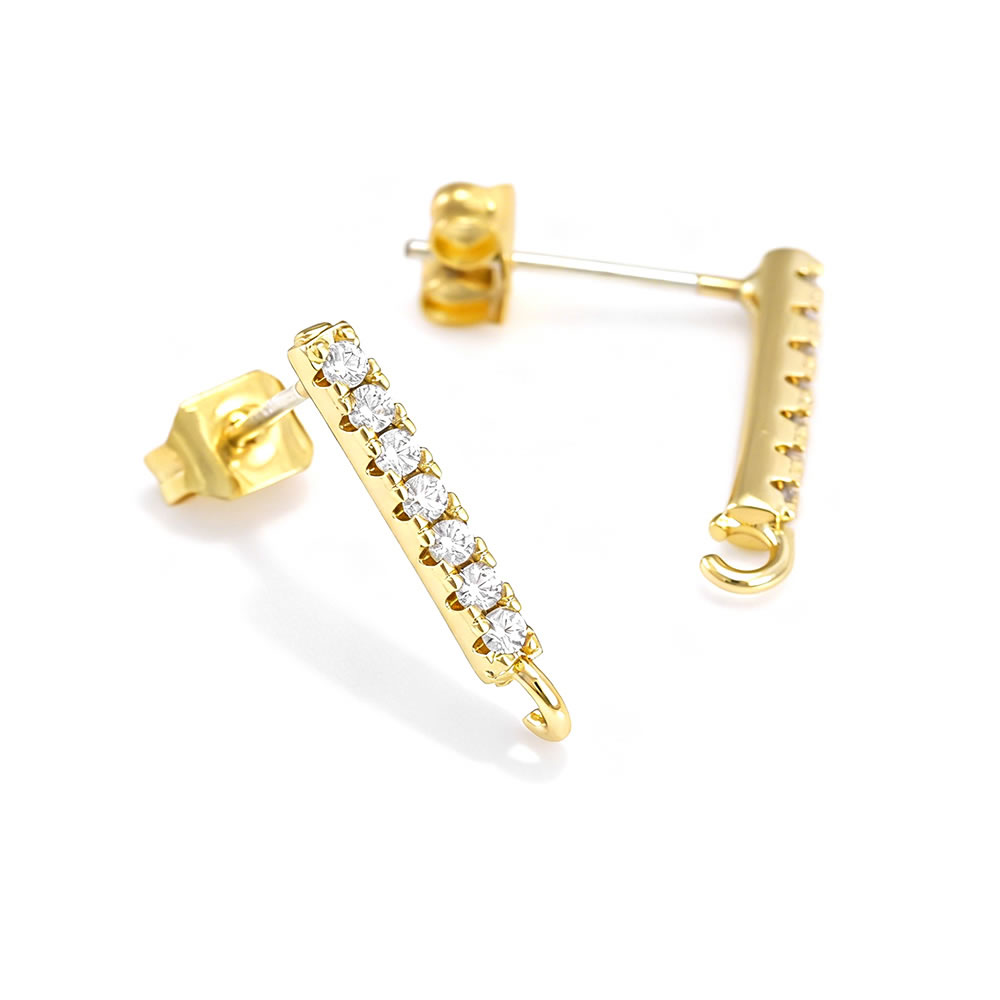 Pendientes de poste rectangula - Jewelry Making Earring Supplies reseña y precio