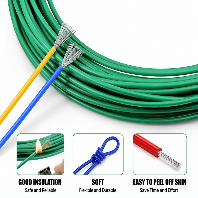 Cable Eléctrico Multifilar de  - Wire 22 Gauge Copper reseña y precio