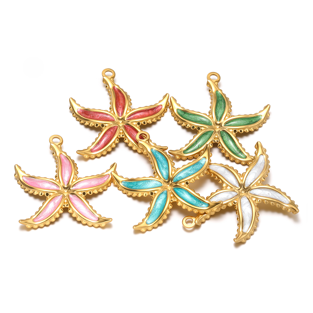 4 piezas de dijes de estrella  - Jewelry Making Supplies Wholesale reseña y precio