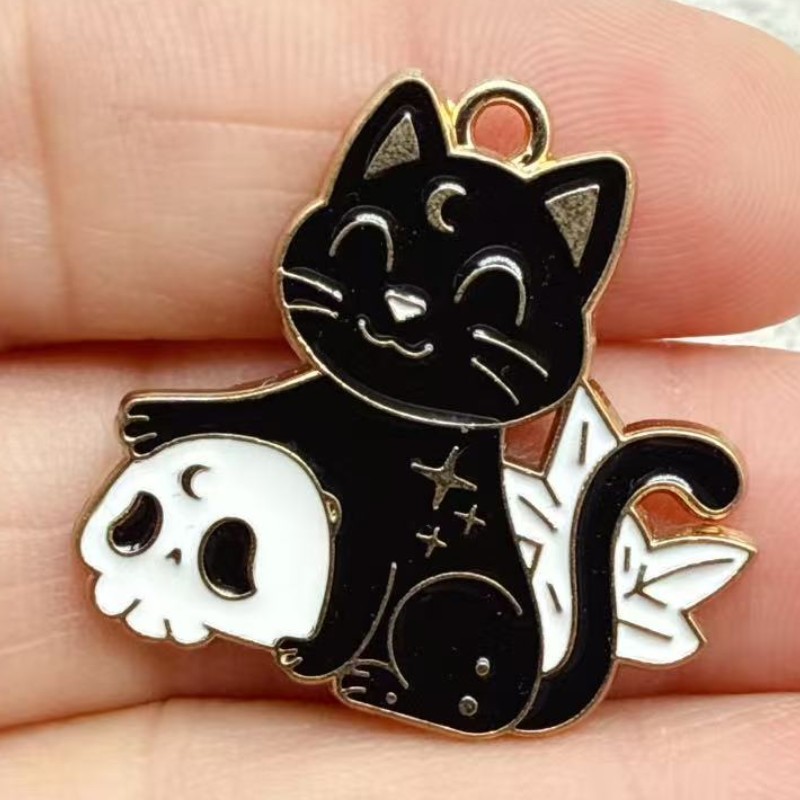 10 piezas de dijes de gato neg - Jewelry Making Brass reseña y precio