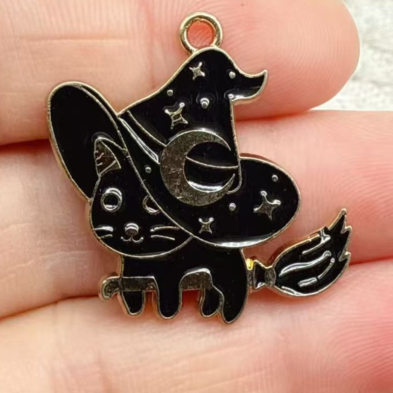 10 piezas de dijes de gato neg - Jewelry Making Brass reseña y precio