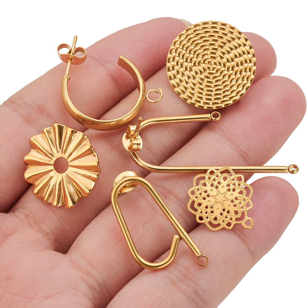 10 Uds. Pendientes de acero in - Jewelry Making Supplies Wholesale reseña y precio