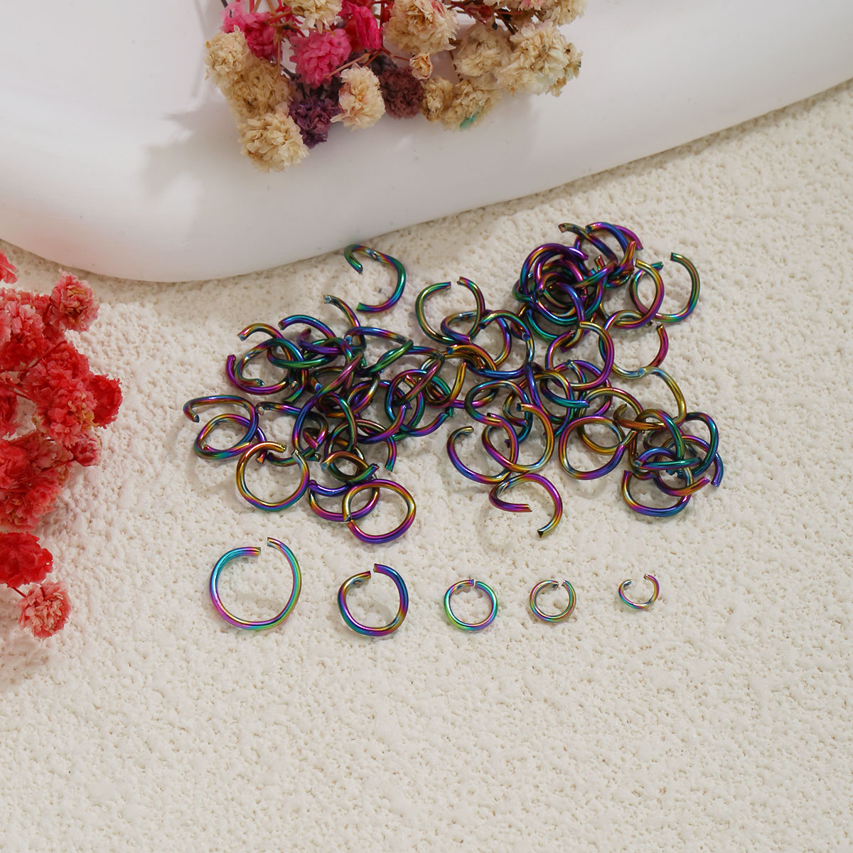 100 piezas de anillas de acero - Jewelry Making Supplies Wholesale reseña y precio