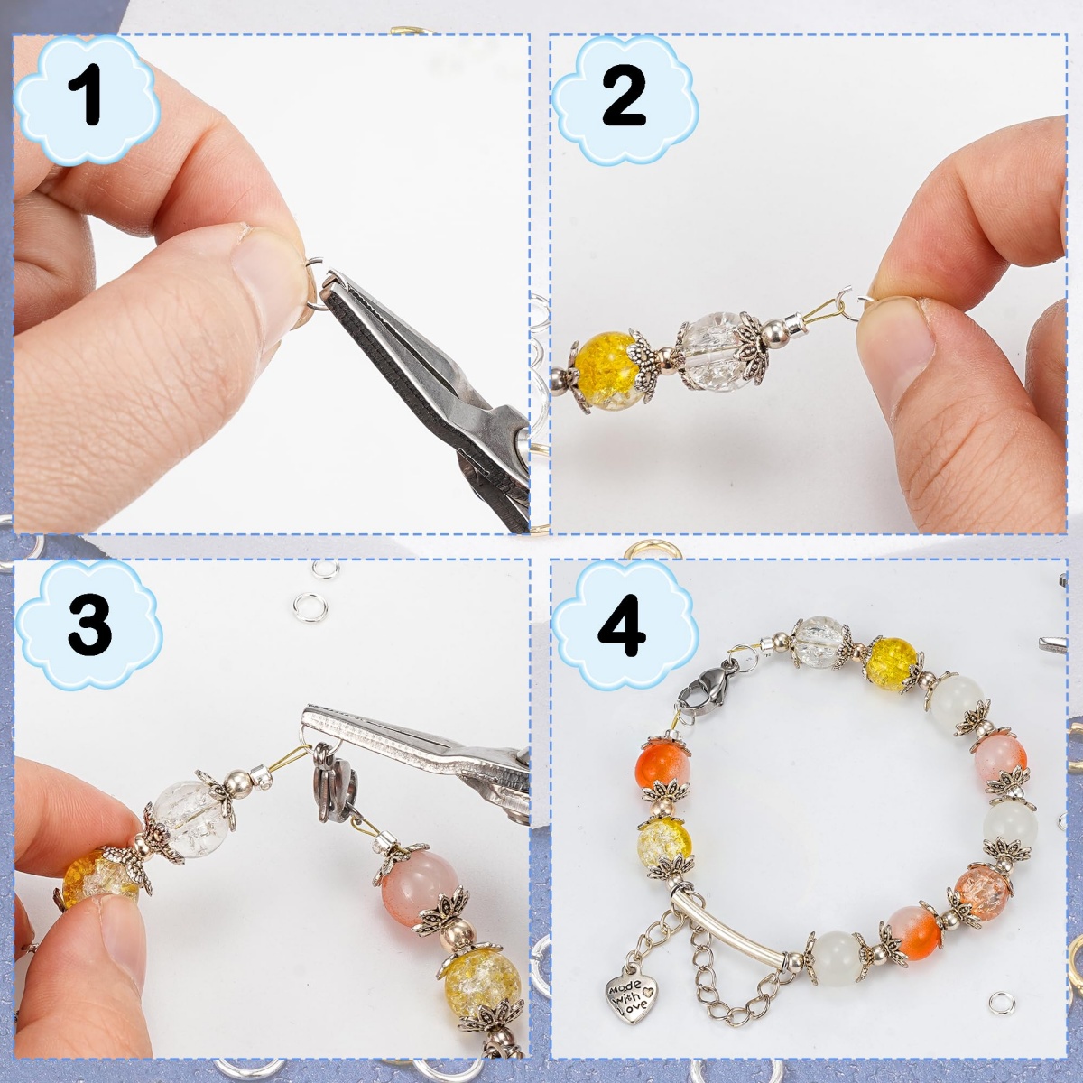 Conectores de anillas abiertas - Jewelry Making Closed Jump Rings reseña y precio