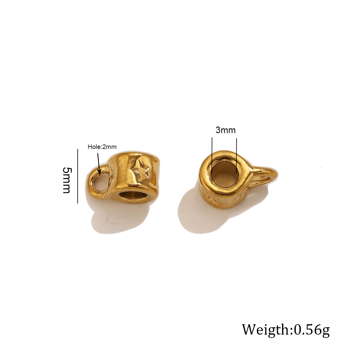 5 piezas de cuentas de acero i - Jewelry Making Supplies Wholesale reseña y precio